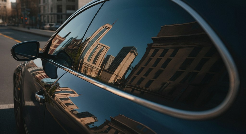 Car with ceramic window tint installed